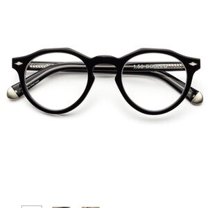 Caddis Dogleg Glasses in Gloss Black &Vodka - 2.5